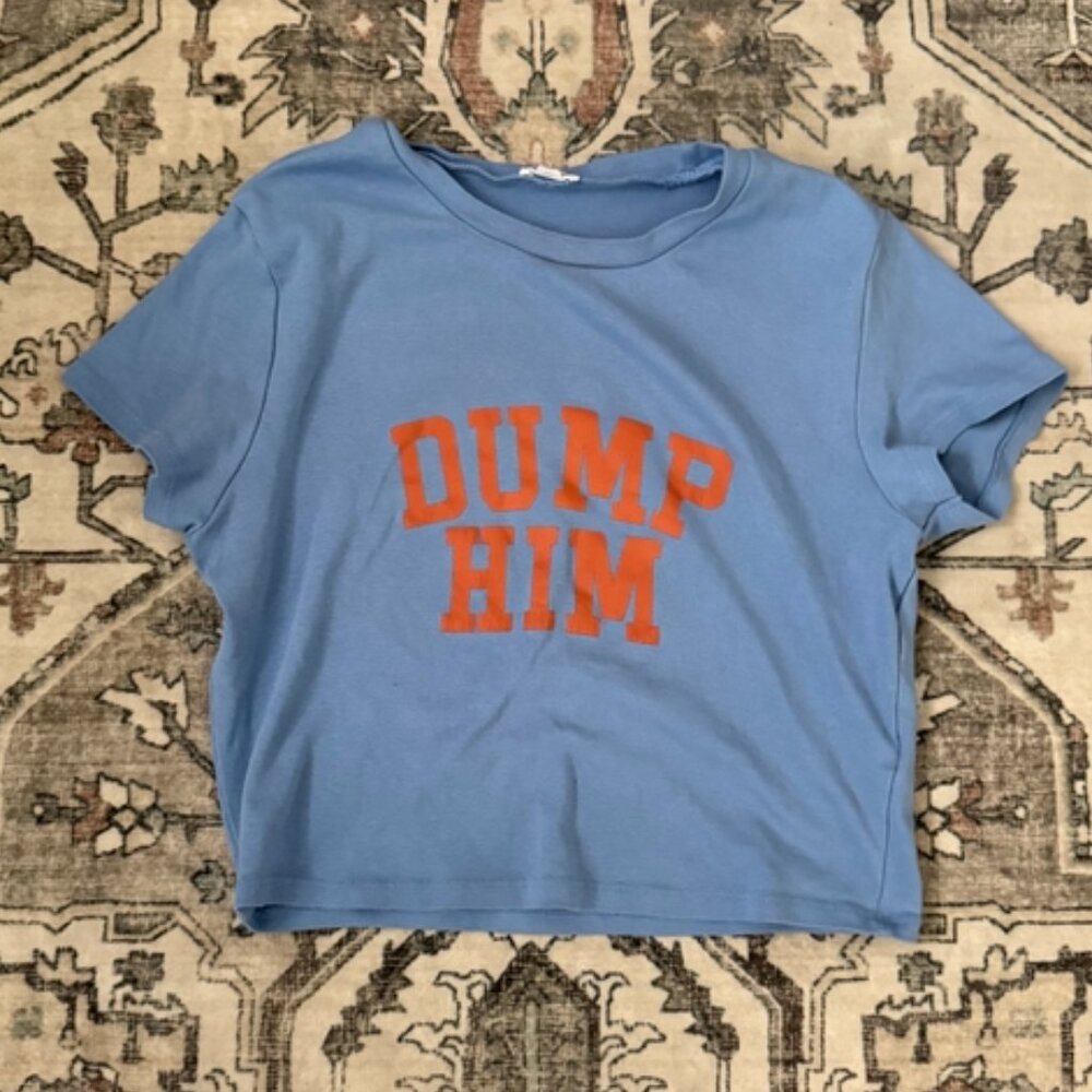 Dump Him Crop Graphic Tee